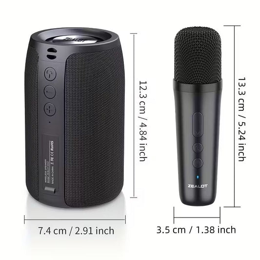 Zealot - Wireless Speaker with Dual Karaoke Microphones
