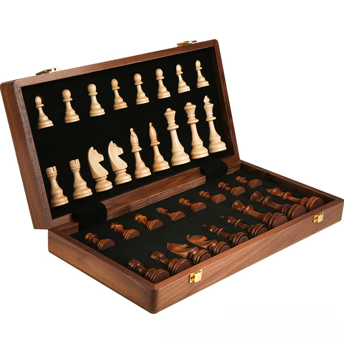 Wooden Foldable Chess Set with Large Board Teemdrop