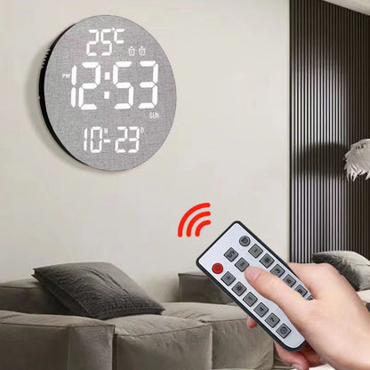Bamboo Wood LED Digital Wall Clock with Remote Control Teemdrop