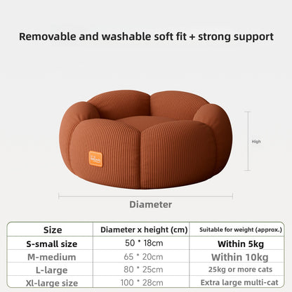 KeKasih Removable Washable Cat Bed with Anti-Slip Base
