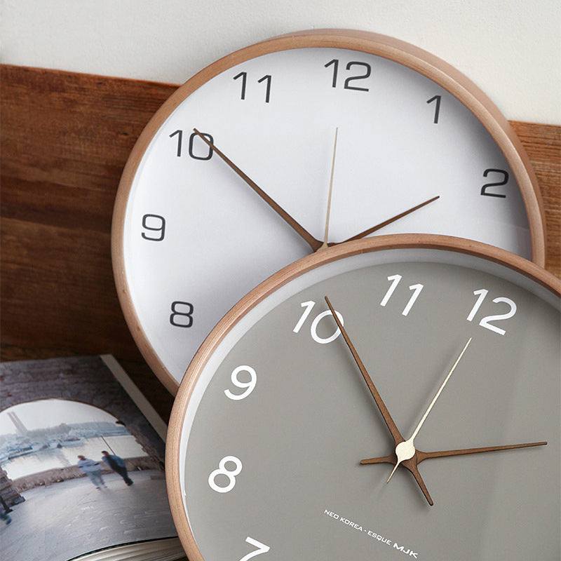MJK Nordic Solid Wood Wall Clock Teemdrop