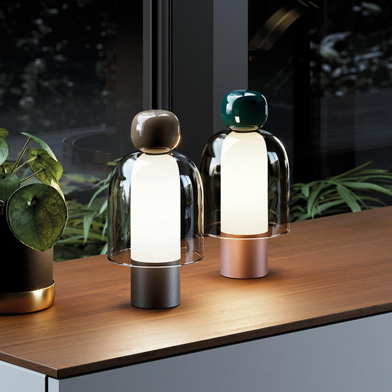 Portable Dimmable Glass Table Lamp Teemdrop