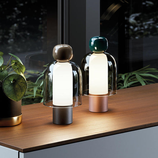 Portable Dimmable Glass Table Lamp Teemdrop