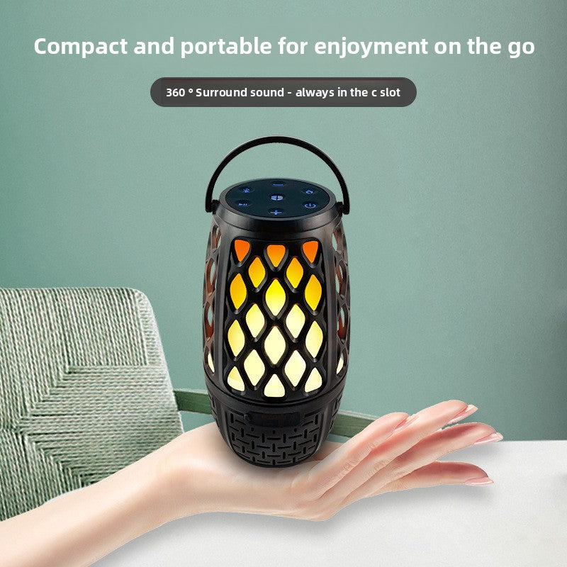 Portable Bluetooth Speaker with LED Dancing Flame Effect Teemdrop