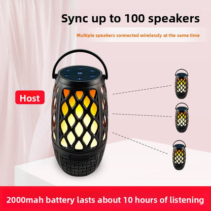 Portable Bluetooth Speaker with LED Dancing Flame Effect Teemdrop