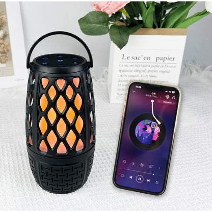 Portable Bluetooth Speaker with LED Dancing Flame Effect Teemdrop