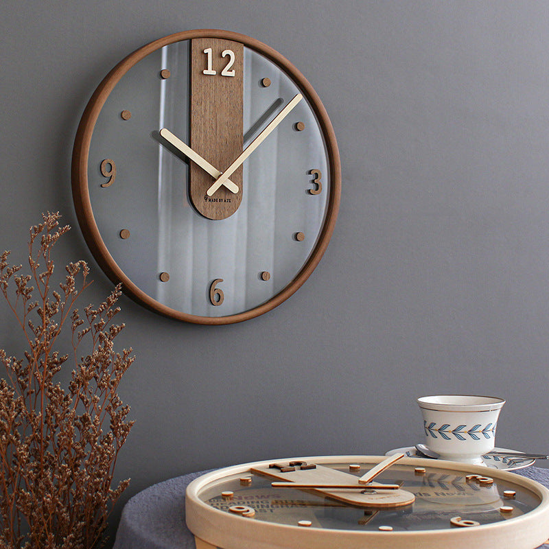 JWK Minimalist Transparent Wall Clock Quiet Battery Operated Teemdrop