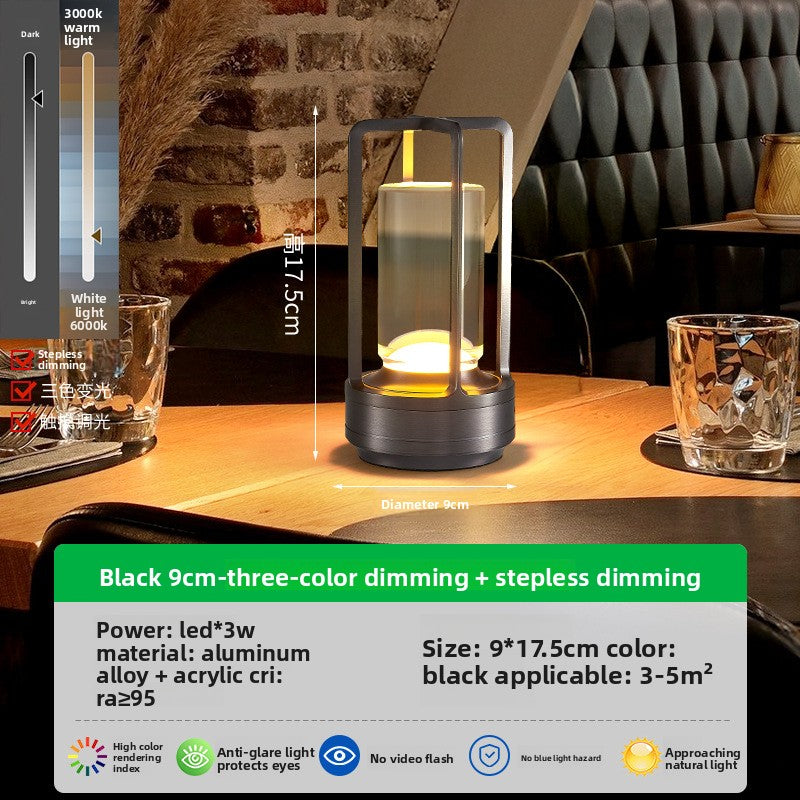 Portable elegant LED table lamp with soft lighting Teemdrop