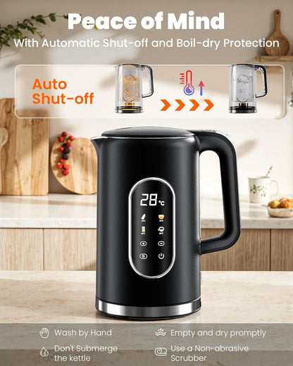 Electric Kettle, Stainless Steel Kettle Temperature Control