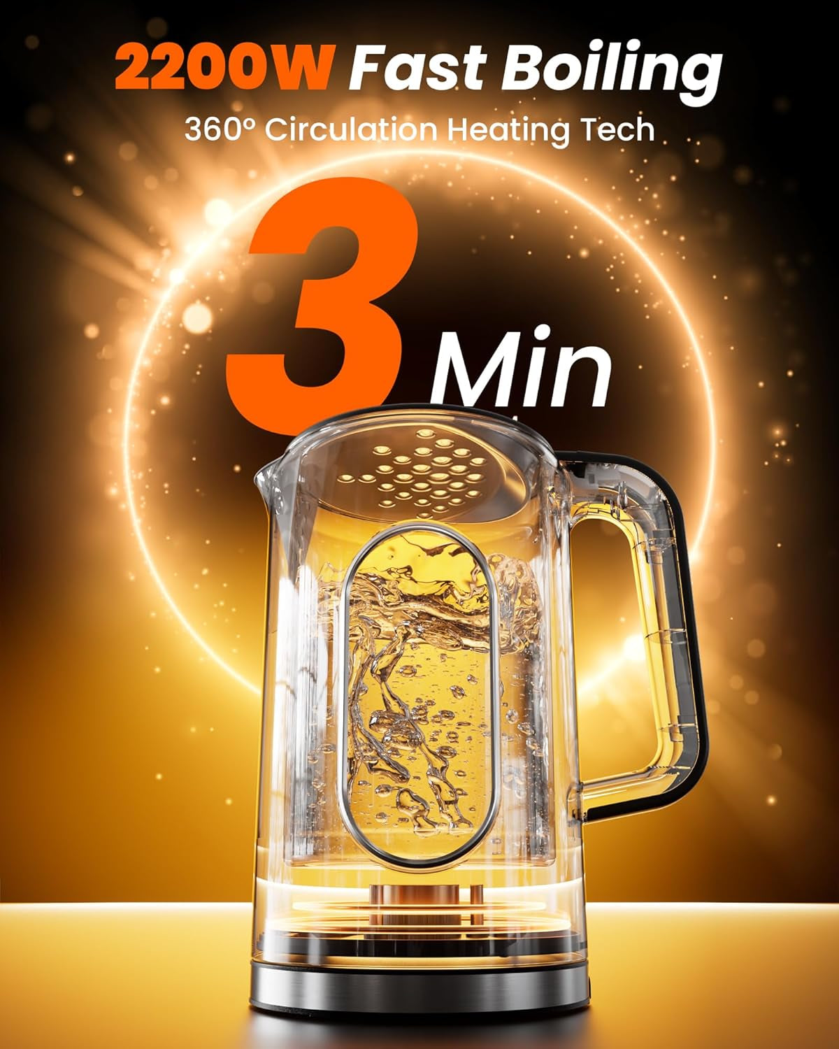 Electric Kettle, Stainless Steel Kettle Temperature Control