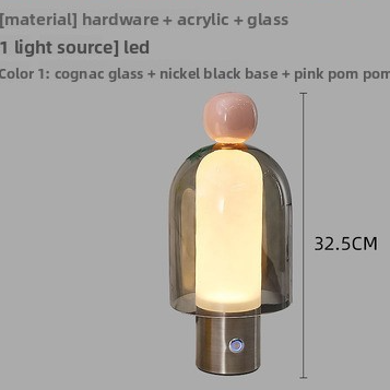 Portable Dimmable Glass Table Lamp Teemdrop