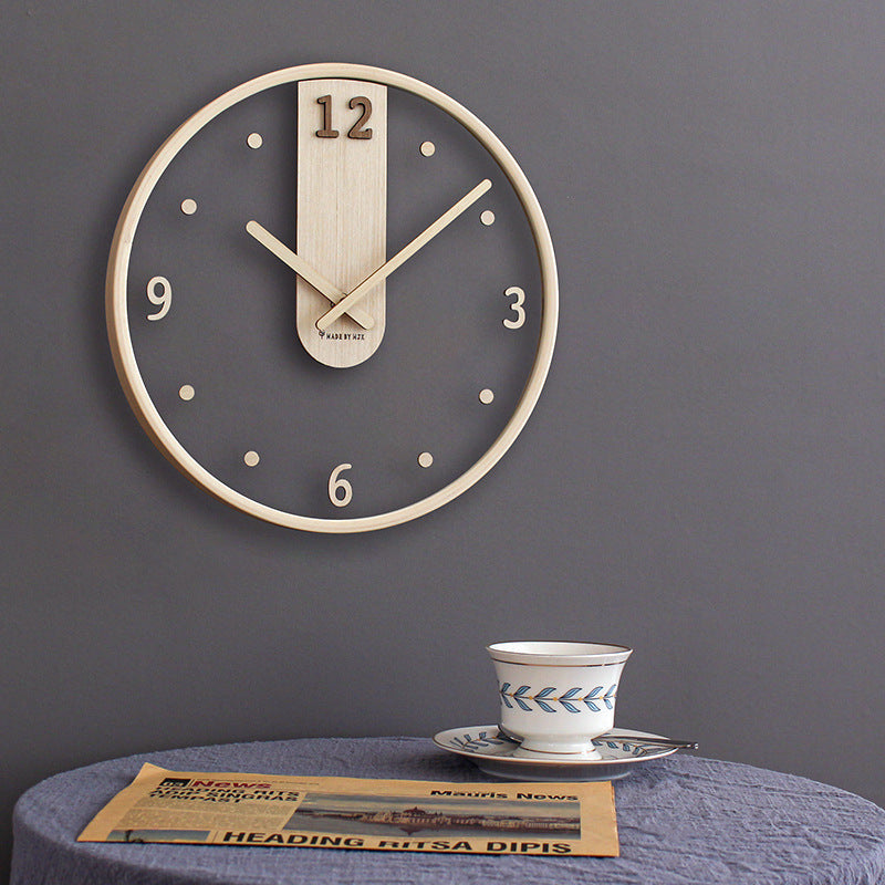 JWK Minimalist Transparent Wall Clock Quiet Battery Operated Teemdrop