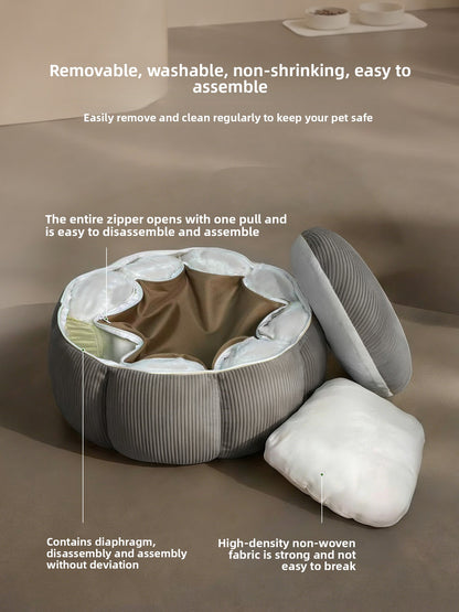 KeKasih Removable Washable Cat Bed with Anti-Slip Base