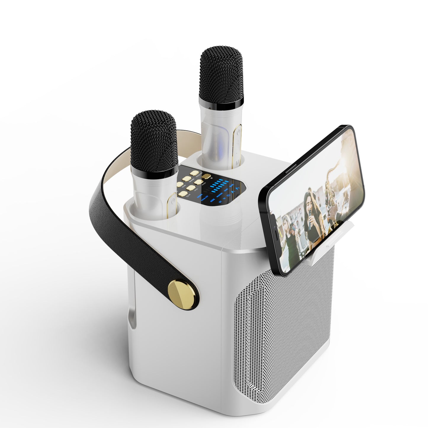 Koleer S882 Bluetooth Karaoke Speaker with Dual Microphones Teemdrop