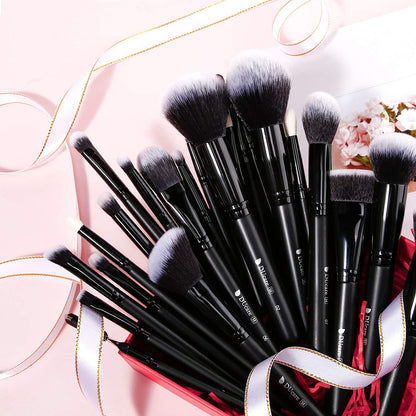 Makeup Brushes 27Pcs Professional Makeup Brush Set Premium Synthetic Goat Pony Hair Foundation Eye Blending Face Make up Brush Kit