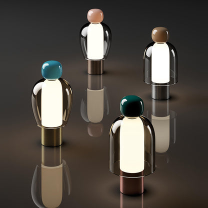 Portable Dimmable Glass Table Lamp Teemdrop