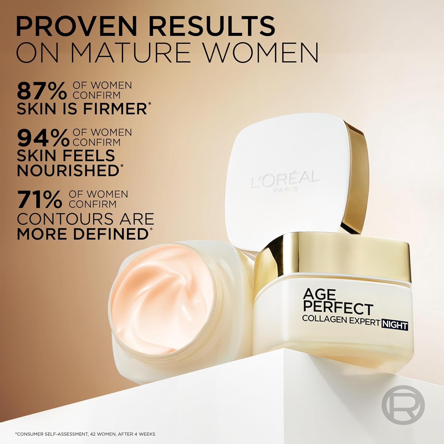 L'Oréal Paris Age Perfect Hydrating Night Cream for Mature Skin, with Soya Bean Extract and Melan