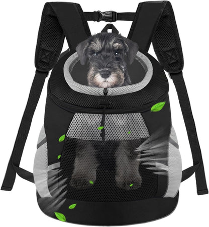 Dog Backpack Carrier - Lightweight & Breathable for Small Dogs (2-7 Lbs), Black