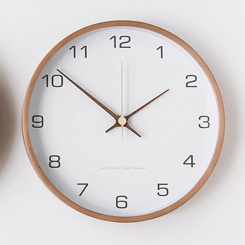MJK Nordic Solid Wood Wall Clock Teemdrop