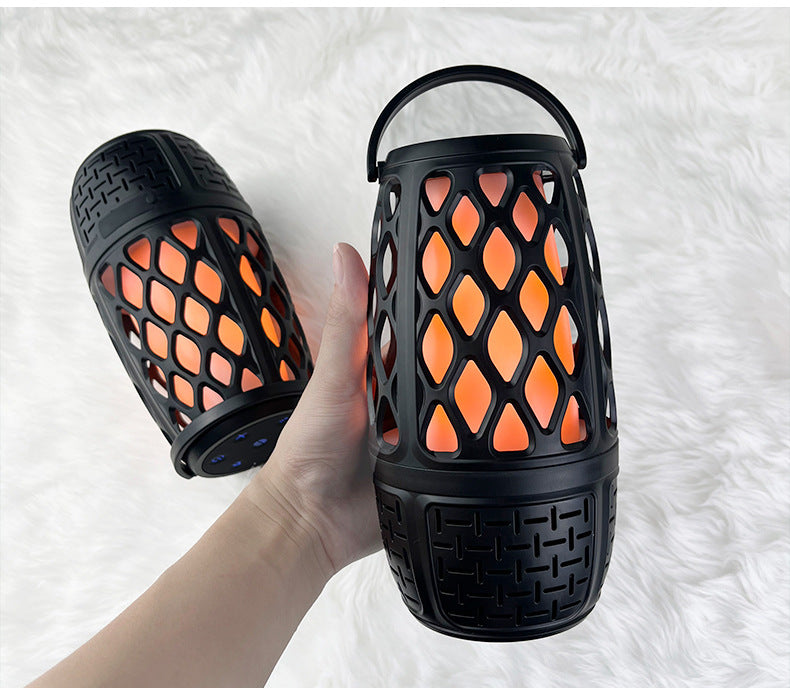 Portable Bluetooth Speaker with LED Dancing Flame Effect Teemdrop