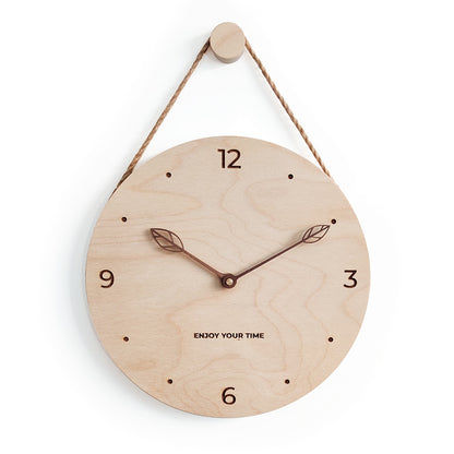 AKKARIA Minimalist Nordic Wooden Hanging Wall Clock Teemdrop