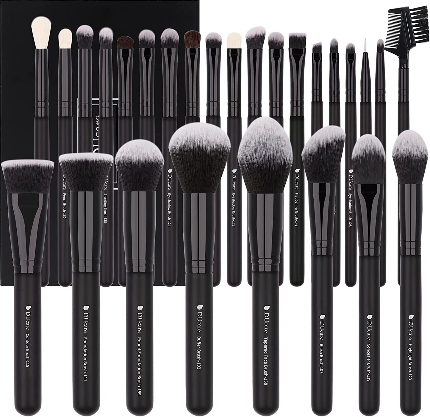 Makeup Brushes 27Pcs Professional Makeup Brush Set Premium Synthetic Goat Pony Hair Foundation Eye Blending Face Make up Brush Kit