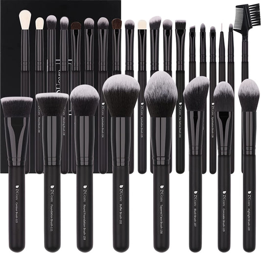 Makeup Brushes 27Pcs Professional Makeup Brush Set Premium Synthetic Goat Pony Hair Foundation Eye Blending Face Make up Brush Kit