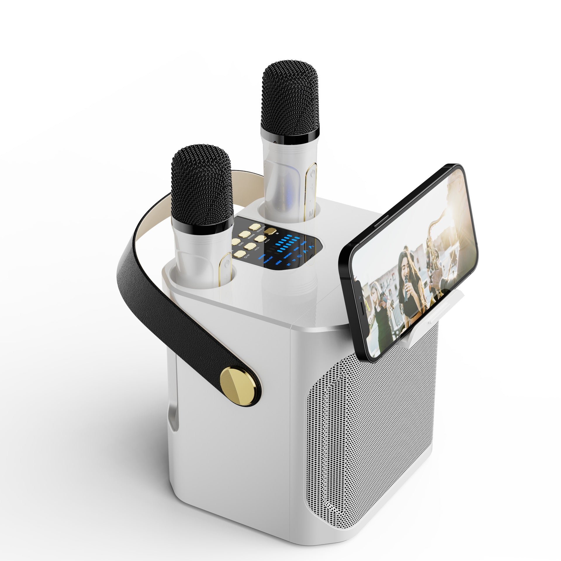 Koleer S882 Bluetooth Karaoke Speaker with Dual Microphones Teemdrop
