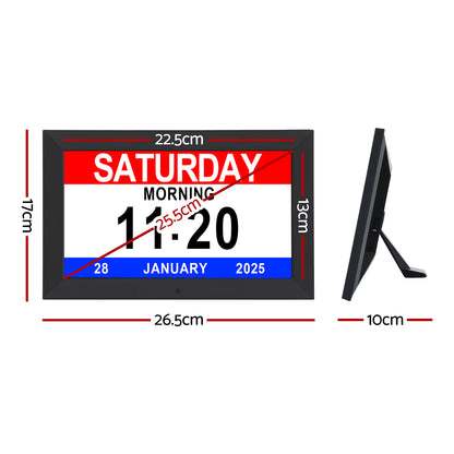 Artiss - 10" Digital Day Clock Alarm Calendar | Black DropShipZone