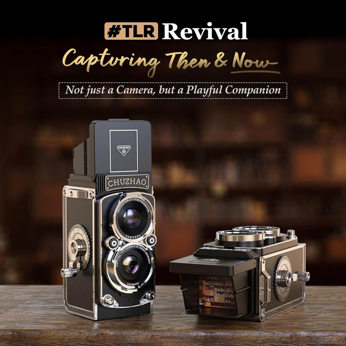 Vintage Retro Digital Camera – 12MP Autofocus, 1080P Video, Dual Filters, 16GB Card Included | Portable TLR Twin-Lens Camera for Travel, Blogging & Beginners AutoDS