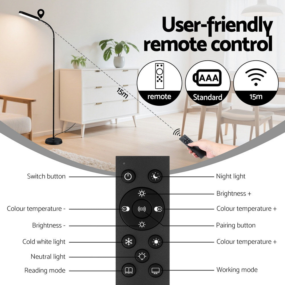 Artiss - LED Floor Lamp with Remote Control & 4 Color Temperature functions DropShipZone