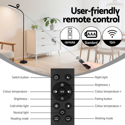 Artiss - LED Floor Lamp with Remote Control & 4 Color Temperature functions DropShipZone