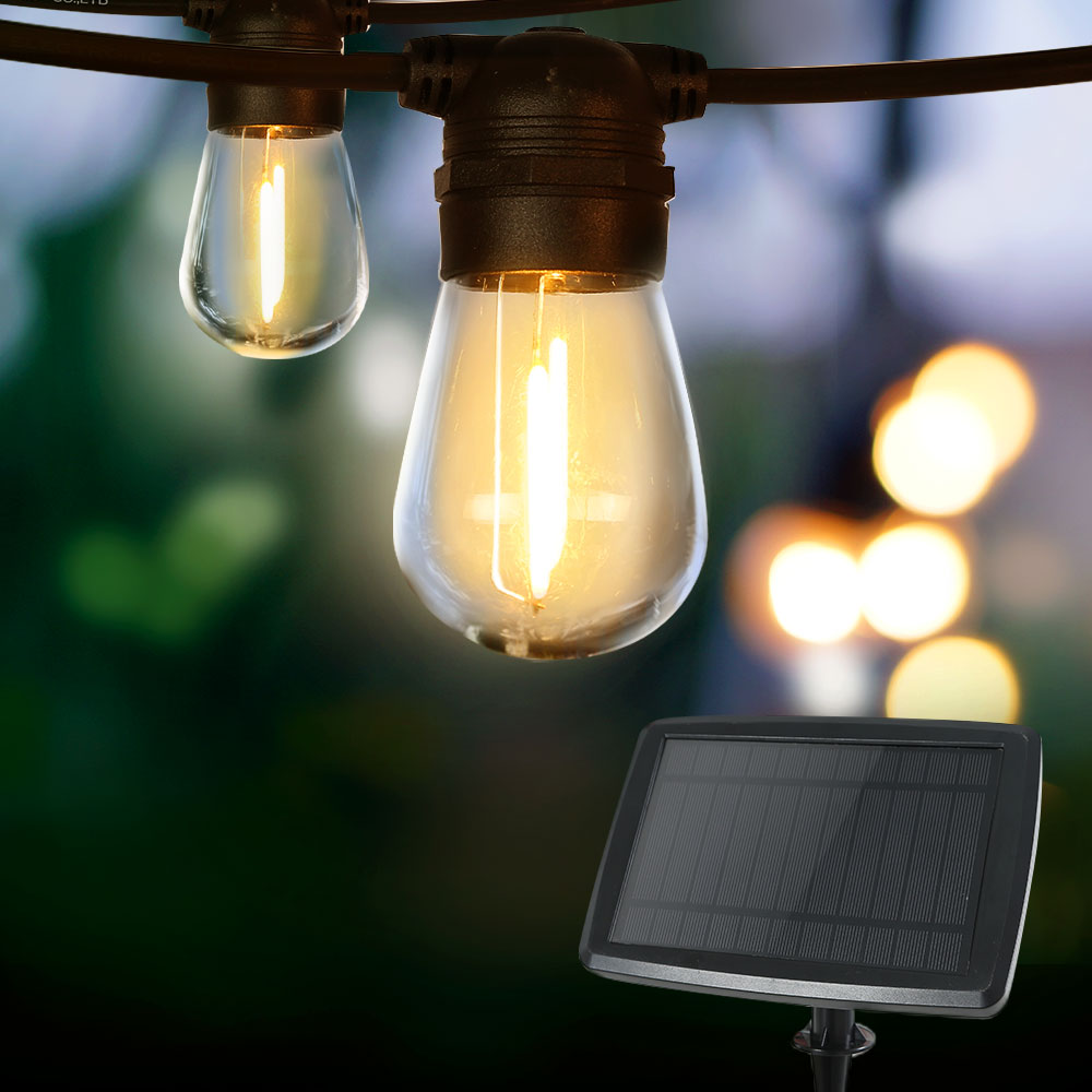 17m Solar Festoon Lights Outdoor LED String Light Christmas Party Garden Decor DropShipZone