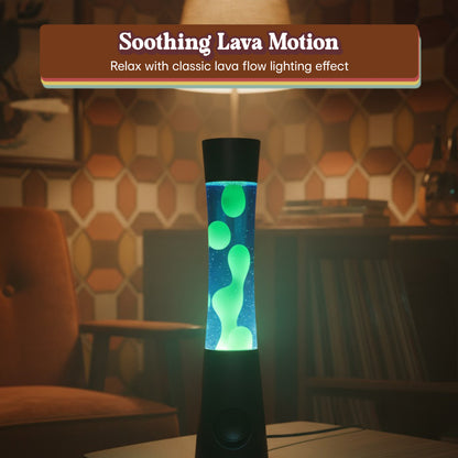 Laser Retro Lava Lamp with Bluetooth Speaker - Green DropShipZone
