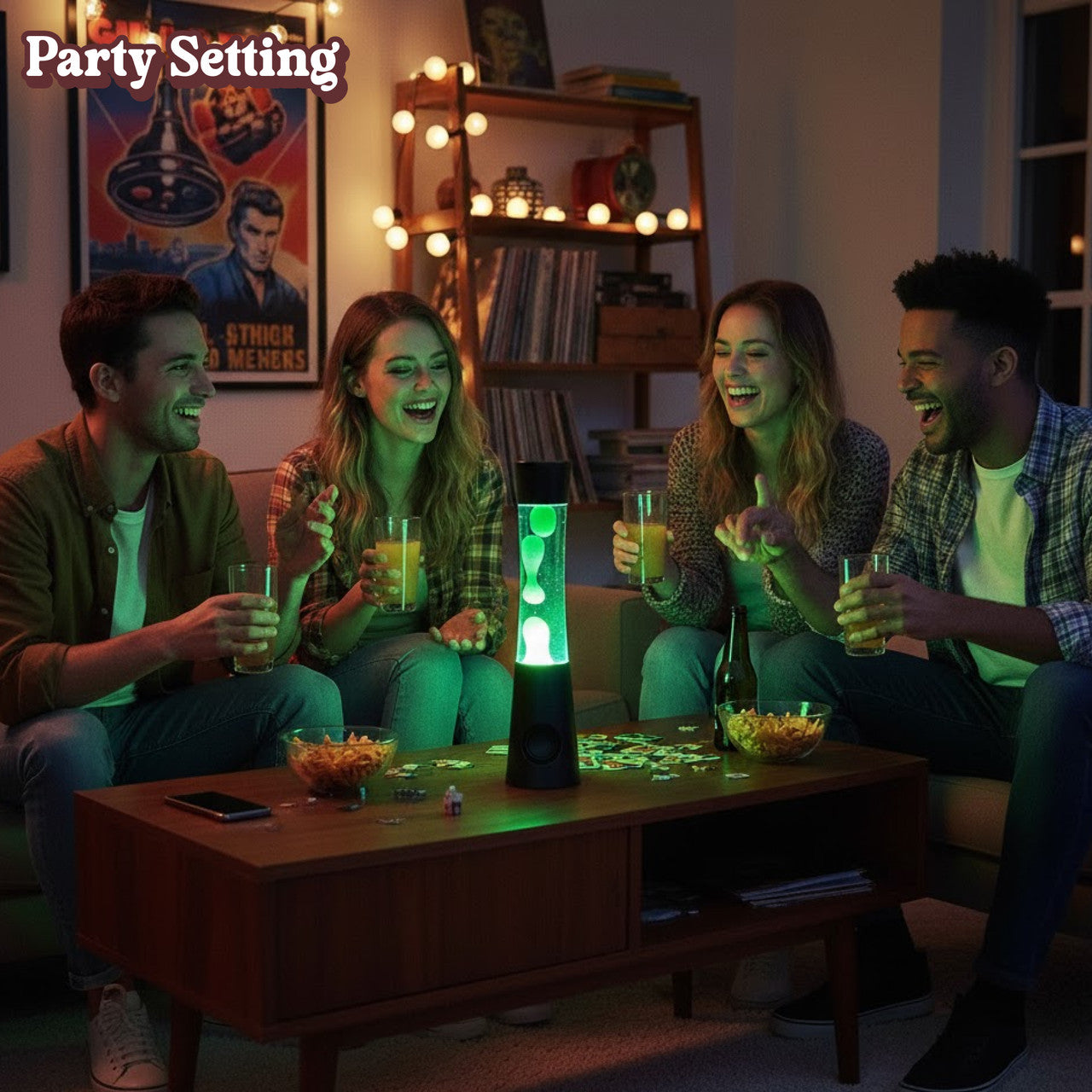 Laser Retro Lava Lamp with Bluetooth Speaker - Green DropShipZone