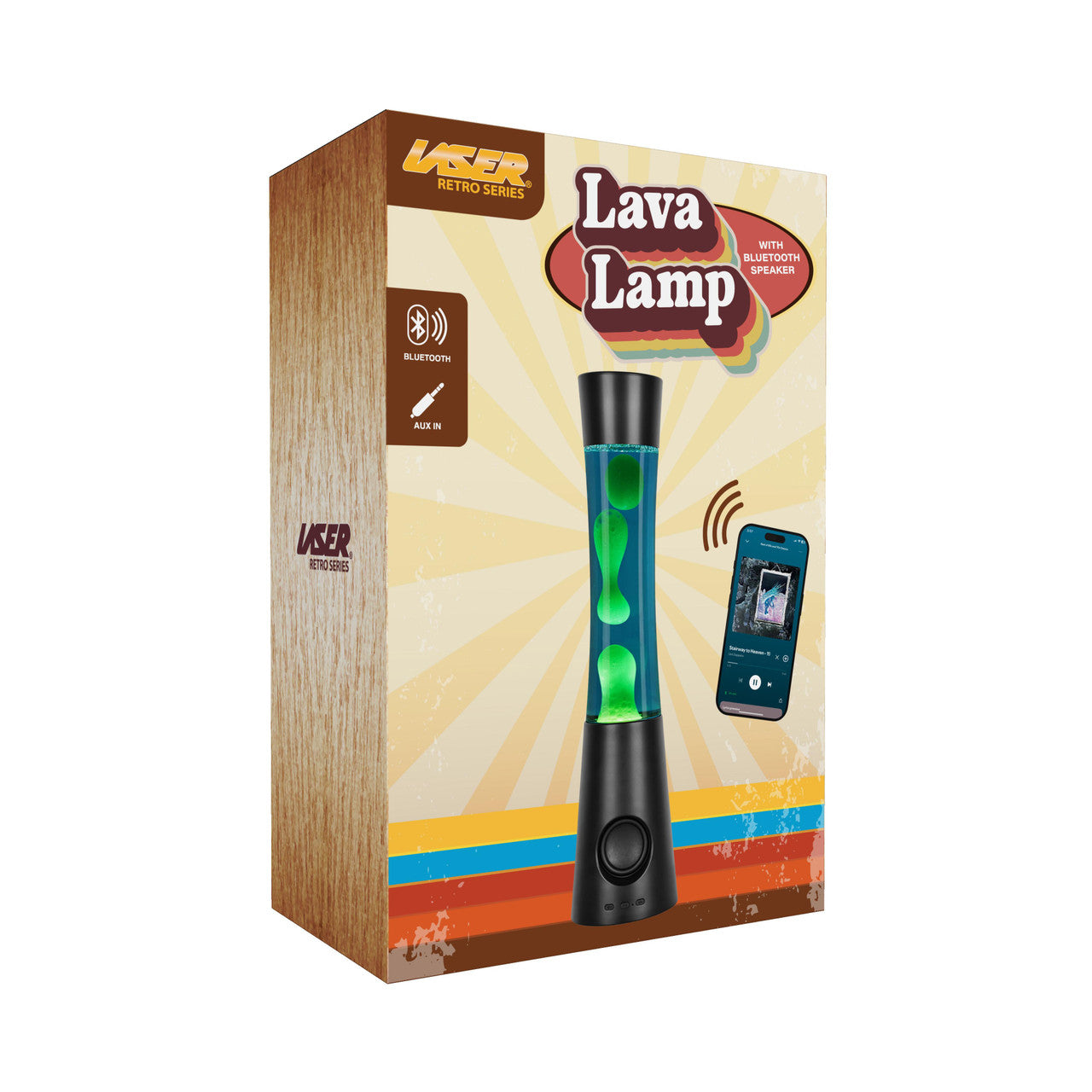Laser Retro Lava Lamp with Bluetooth Speaker - Green DropShipZone