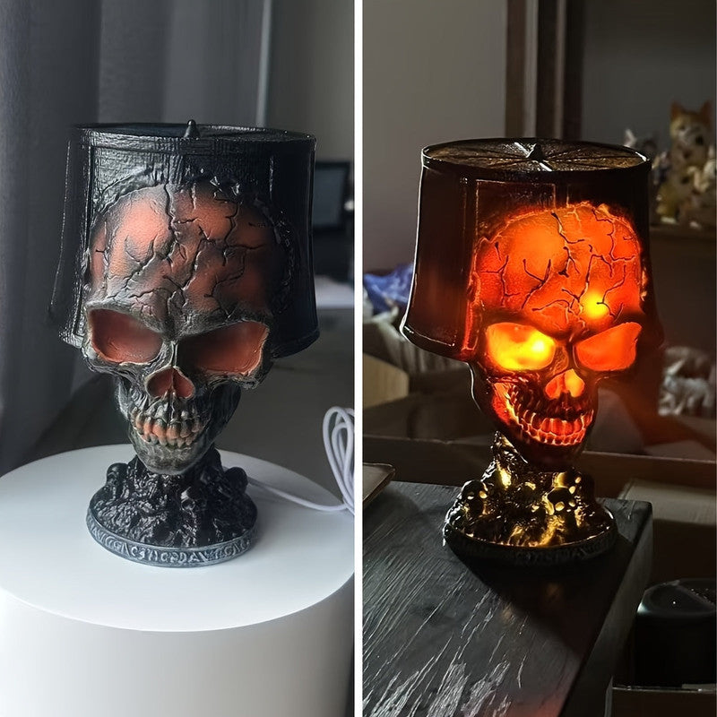 Lava Skull Lamp Halloween Night Light DropShipZone