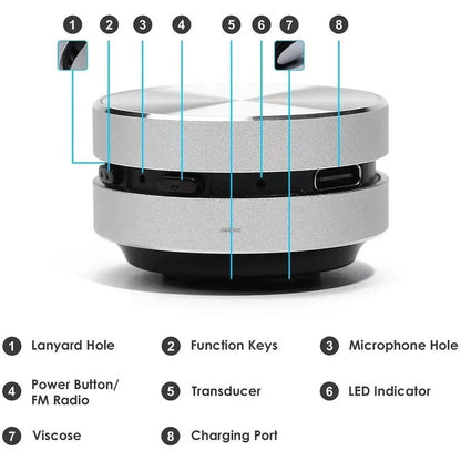 Bone Conduction Bluetooth Speaker - Aluminum Silver DropShipZone