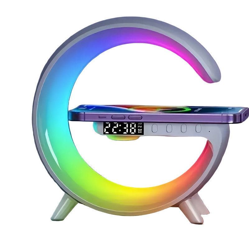 Sculpture Alarm clock with Wireless charging, Bluetooth Speaker and RGB Light DropShipZone