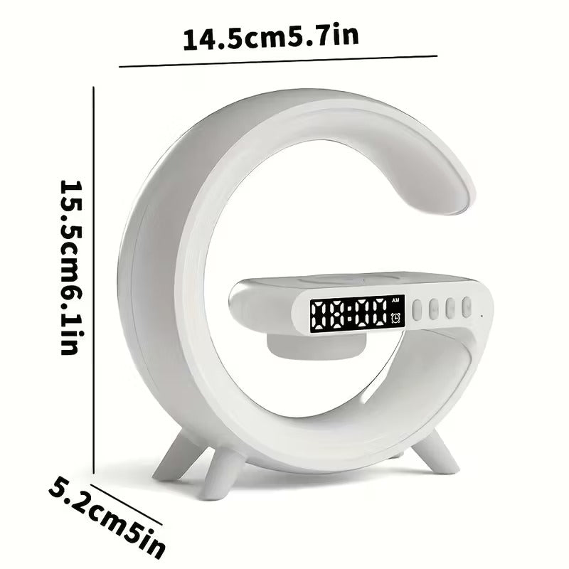 Sculpture Alarm clock with Wireless charging, Bluetooth Speaker and RGB Light DropShipZone