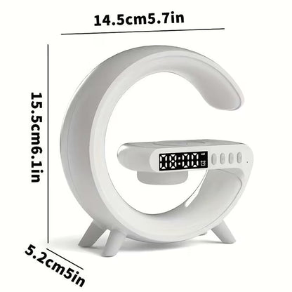 Sculpture Alarm clock with Wireless charging, Bluetooth Speaker and RGB Light DropShipZone