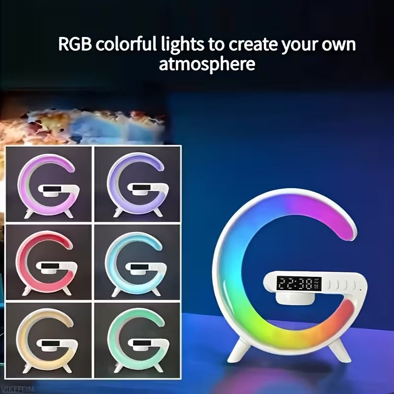 Sculpture Alarm clock with Wireless charging, Bluetooth Speaker and RGB Light DropShipZone