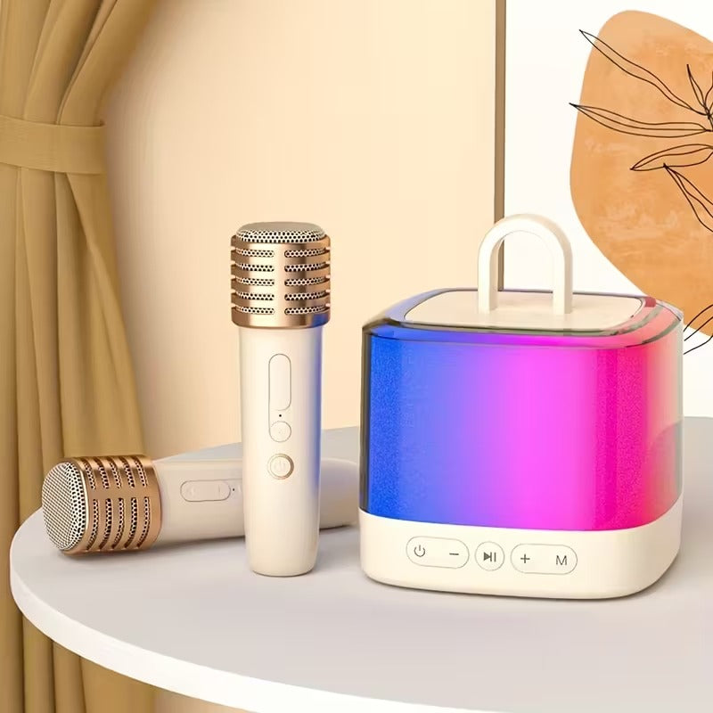 Mini Karaoke Machine with Wireless Microphones DropShipZone