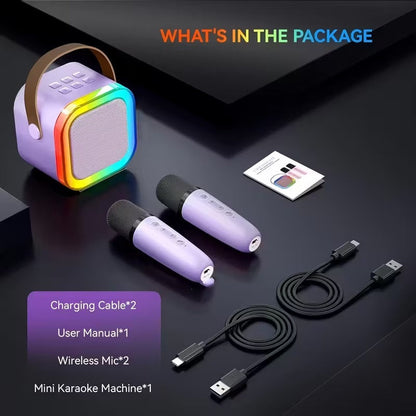 Wireless Mini Karaoke Machine with Microphones DropShipZone