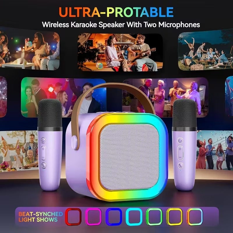 Wireless Mini Karaoke Machine with Microphones DropShipZone