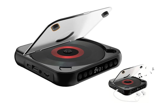 Portable CD Player Bluetooth 5.3 with HiFi Speakers Rechargeable Walkman | Black DropShipZone
