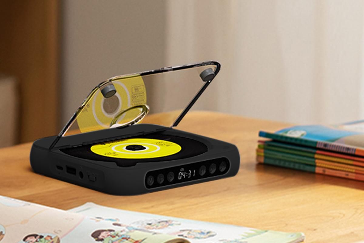 Portable CD Player Bluetooth 5.3 with HiFi Speakers Rechargeable Walkman | Black