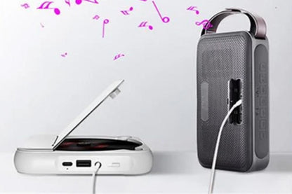 Portable CD Player Bluetooth 5.3 with HiFi Speakers Rechargeable Walkman | White