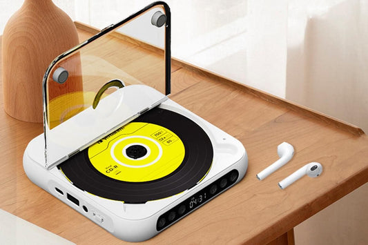 Portable CD Player Bluetooth 5.3 with HiFi Speakers Rechargeable Walkman | White DropShipZone