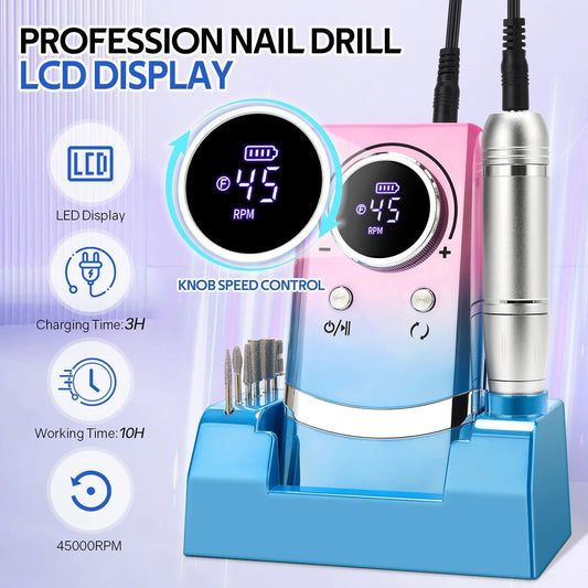 Professional 45000RPM Electric Nail Drill Kit DropShipZone
